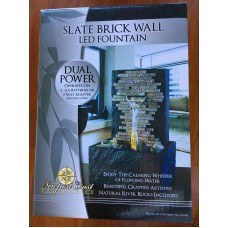 Slate Brick Wall LED Water Fountain - New   392086590666